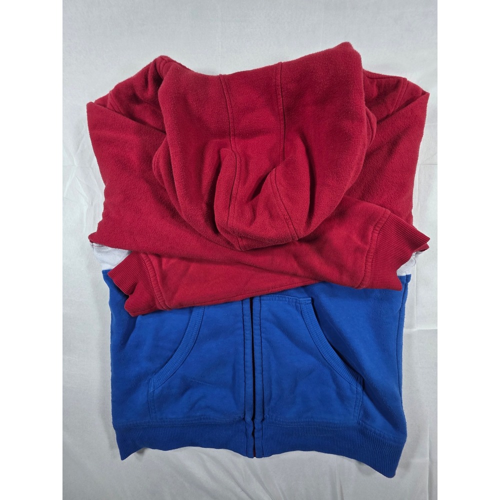 Wonder Nation Boys XXL 18 Red White Blue Colorblock Sherpa Lined Zip Up Hoodie - Picture 4 of 5